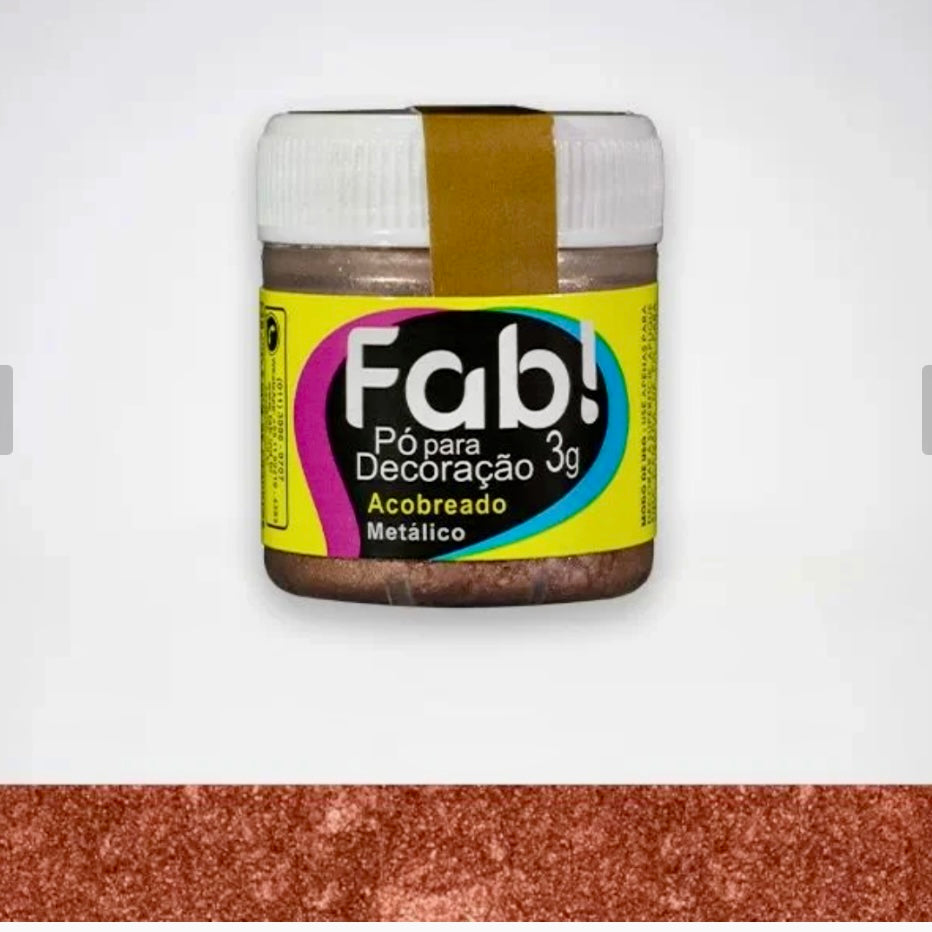 Pó para Decoração Acobreado Cintilante - 3g FAB