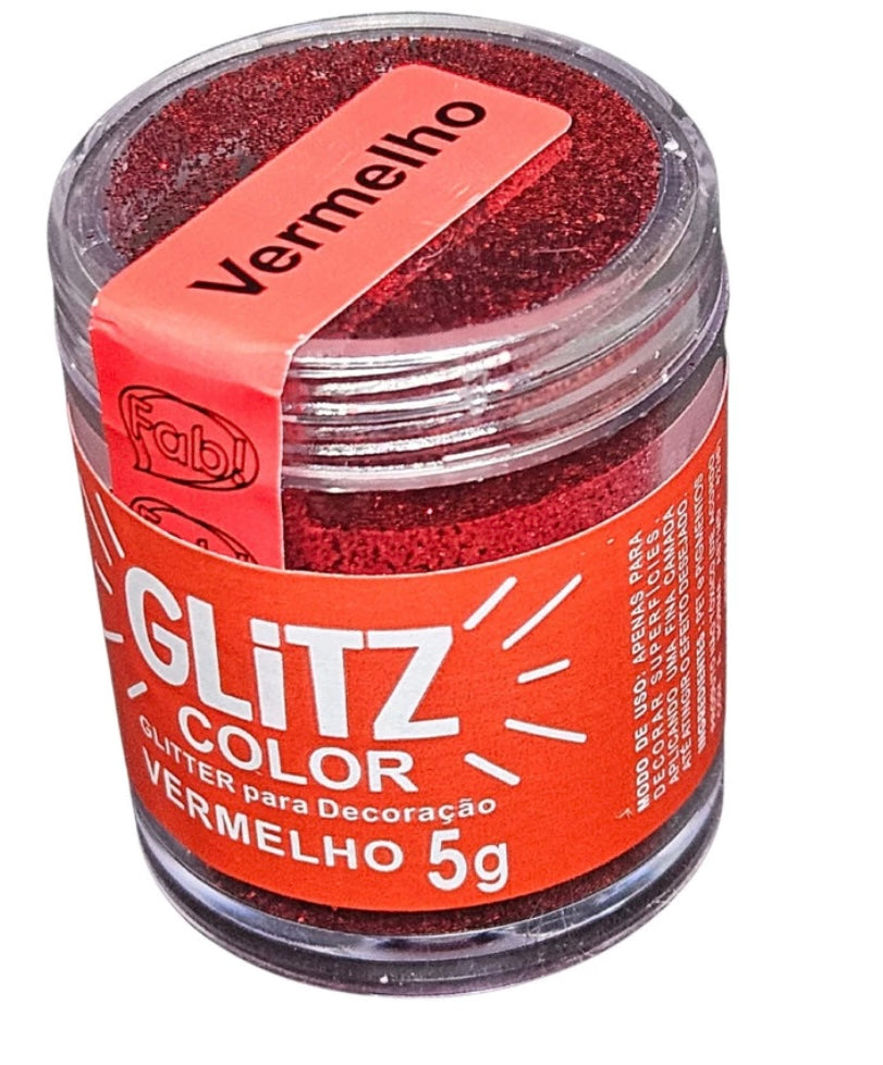 Glitter para Decoração Glitz Vermelho 5g