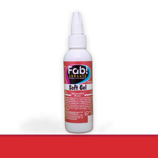 Corante SoftGel Vermelho Rubi 25g