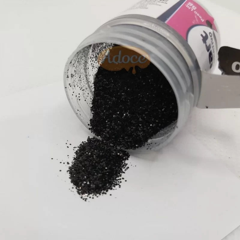 Glitter para Decoração Preto 5G - Brilhart