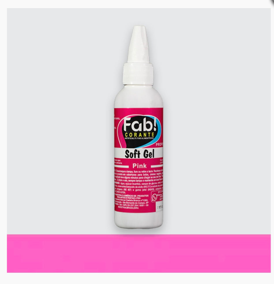 Corante Softgel Pink 25g - Molinda Cake