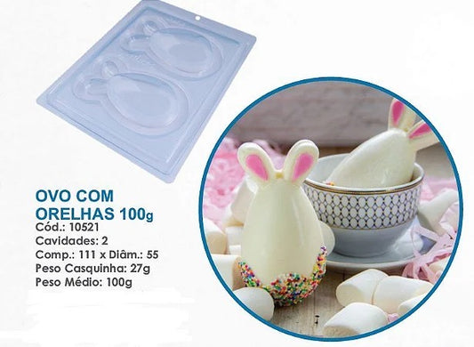 Forma BWB 10521 Ovo com orelha 100g - 3 partes