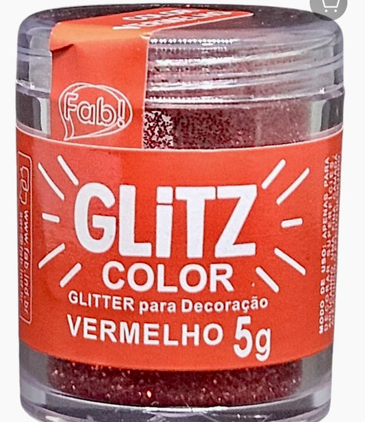 Glitter para Decoração Glitz Vermelho 5g