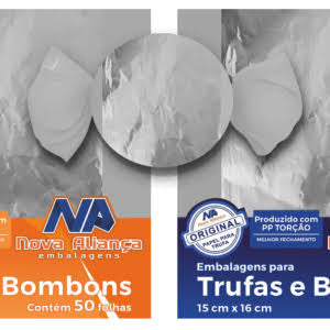 Embalagem Bombom e Trufa - Prateada