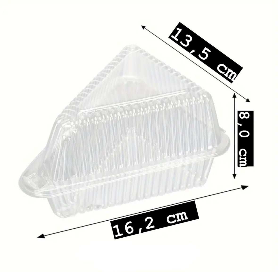 Caixa Triangular Descartável para tortas - 25 UNIDADES