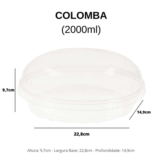 Embalagem Mini Colomba 2.000ml - Pack c/ 2unid
