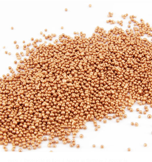 Bolinhas de Açúcar - Bronze 2mm – 250gr ProBolo