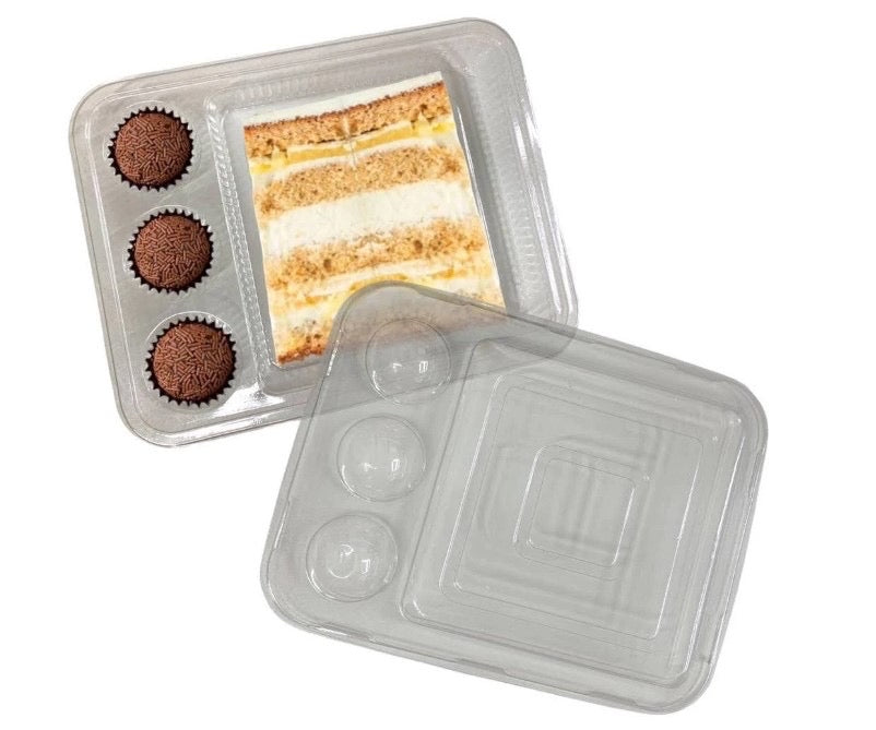 Embalagem para Slice Cake + 3 docinhos - Pack 5 unidades