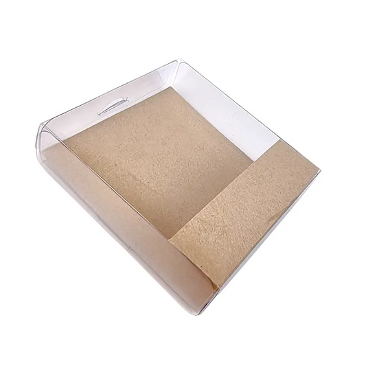 Embalagem em acetato + Slice Cake Kraft (Pack c/ 5 unid)