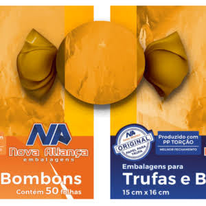 Embalagem Bombom e Trufa - Bronze