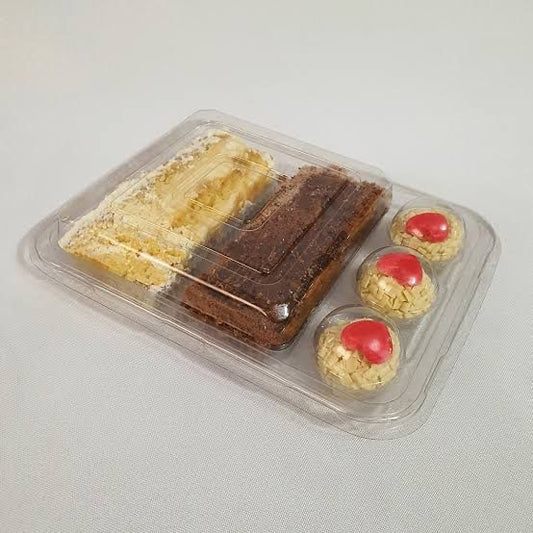 Embalagem para Slice Cake + 3 docinhos - Pack 5 unidades