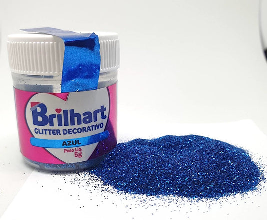 Glitter para Decoração Azul 5g Brilhart