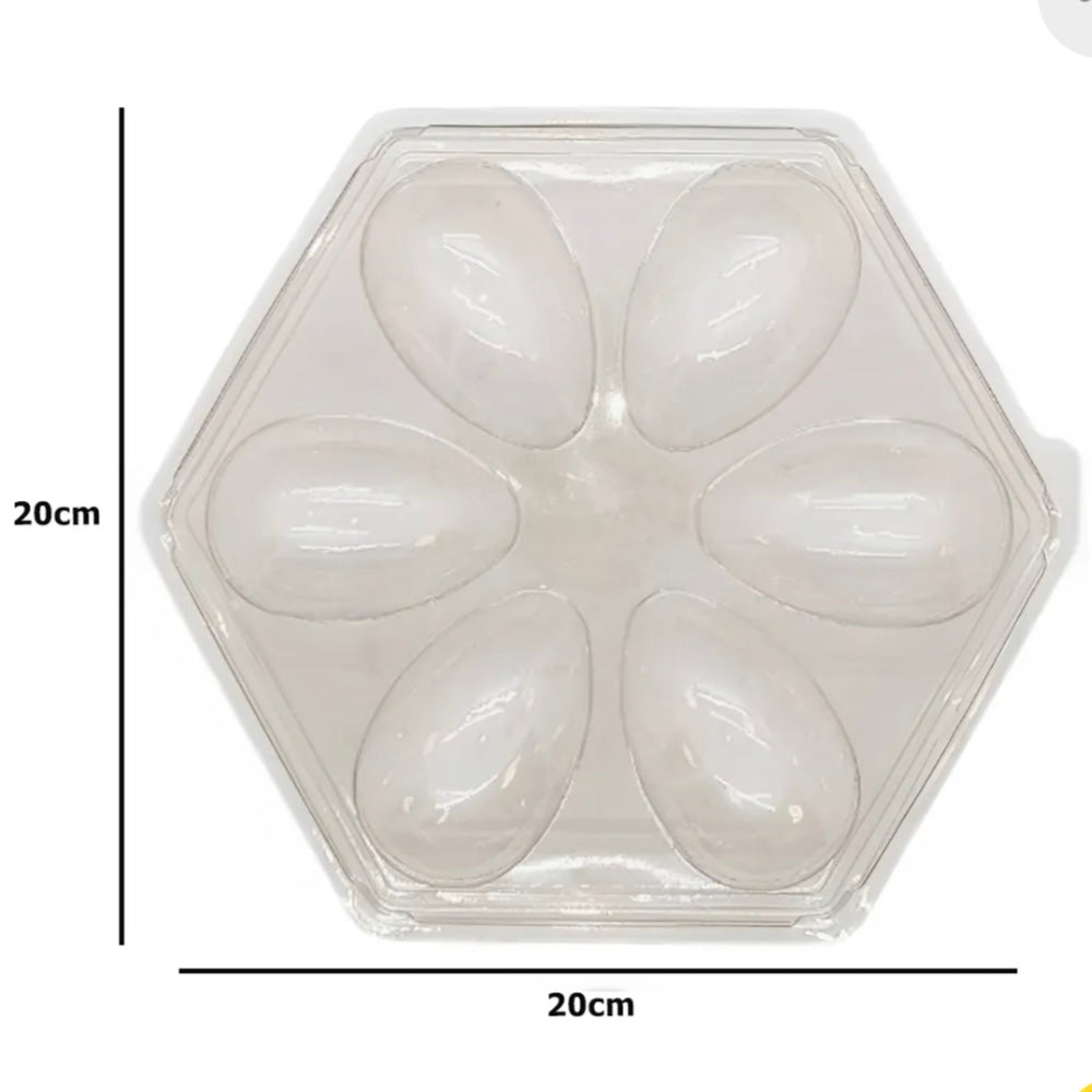 Bandeja 6 ovos de 50g Cristal - 5 unidades