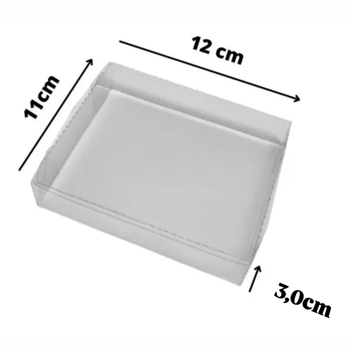 Embalagem em acetato + Slice Cake Branca (Pack c/ 5 unid)