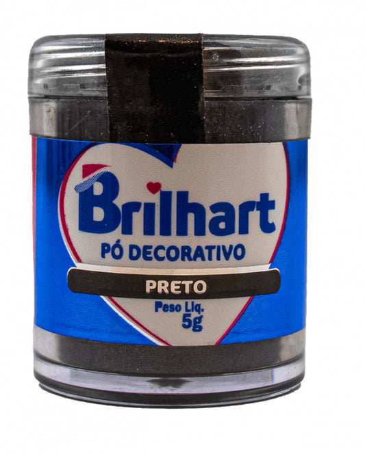 Pó para Decoração Preto Brilhart 5g