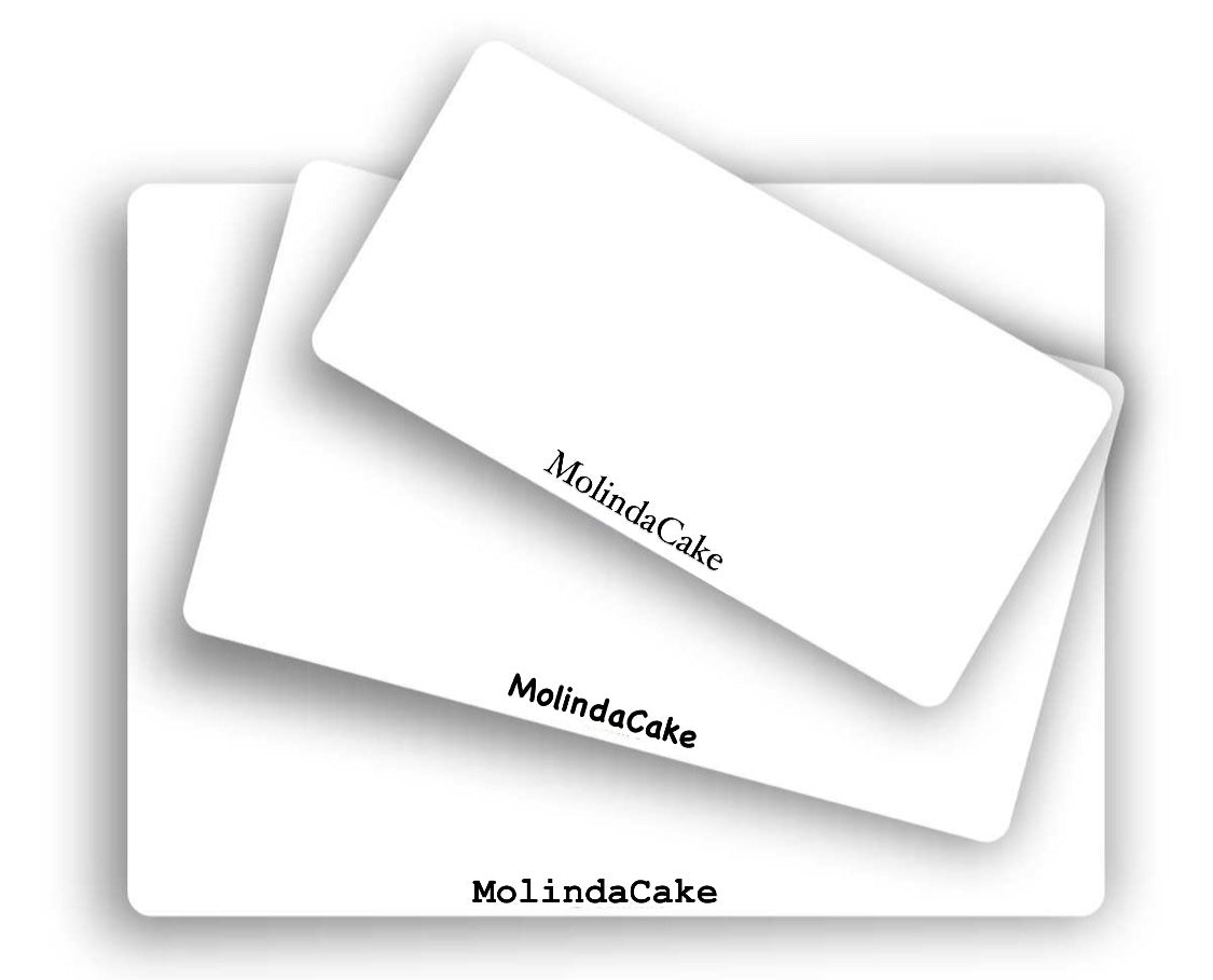 Cake Board Mdf - 3mm Retangular Branco - Personalizado - Pack 10unidades. - Molinda Cake