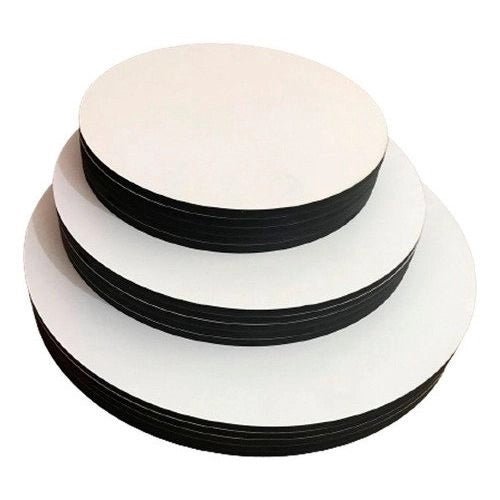 Cake Board Mdf - 6mm Redondo Branco (Sem Gravação) Pack com 10unidades - Molinda Cake
