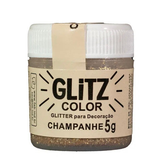 Glitter para decoração Champanhe - 5g - Molinda Cake