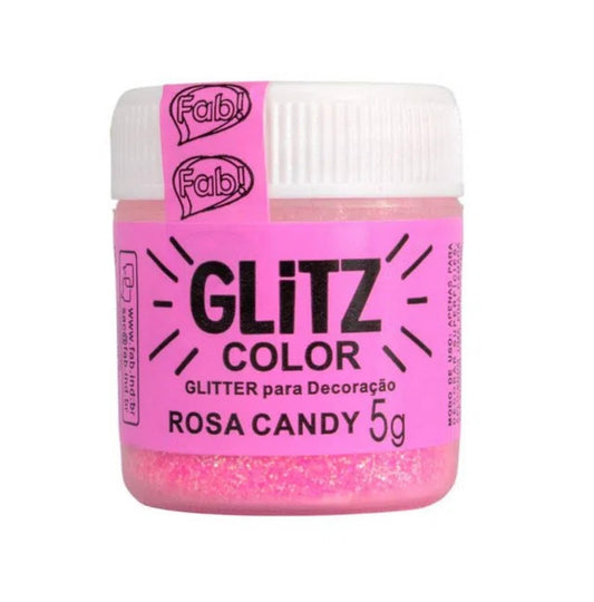 Glitter para Decoração Rosa CANDY 5g - Molinda Cake