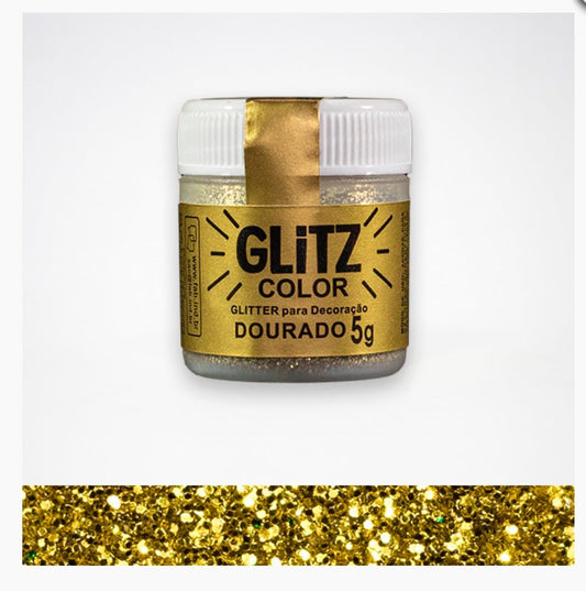 Glitter para decoração Dourado - 5g - Molinda Cake