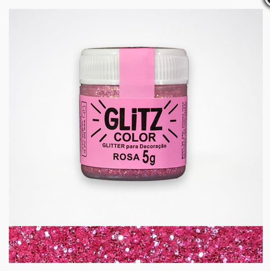 Glitter para decoração Rosa - 5g - Molinda Cake